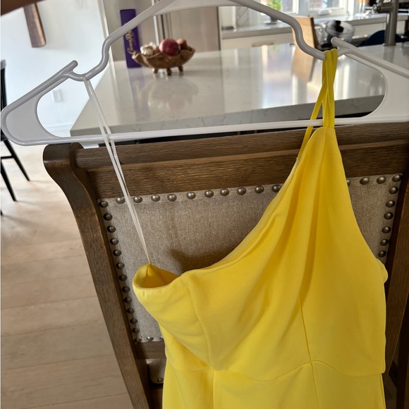 Yellow One-Shoulder Dress - Picture 2 of 6